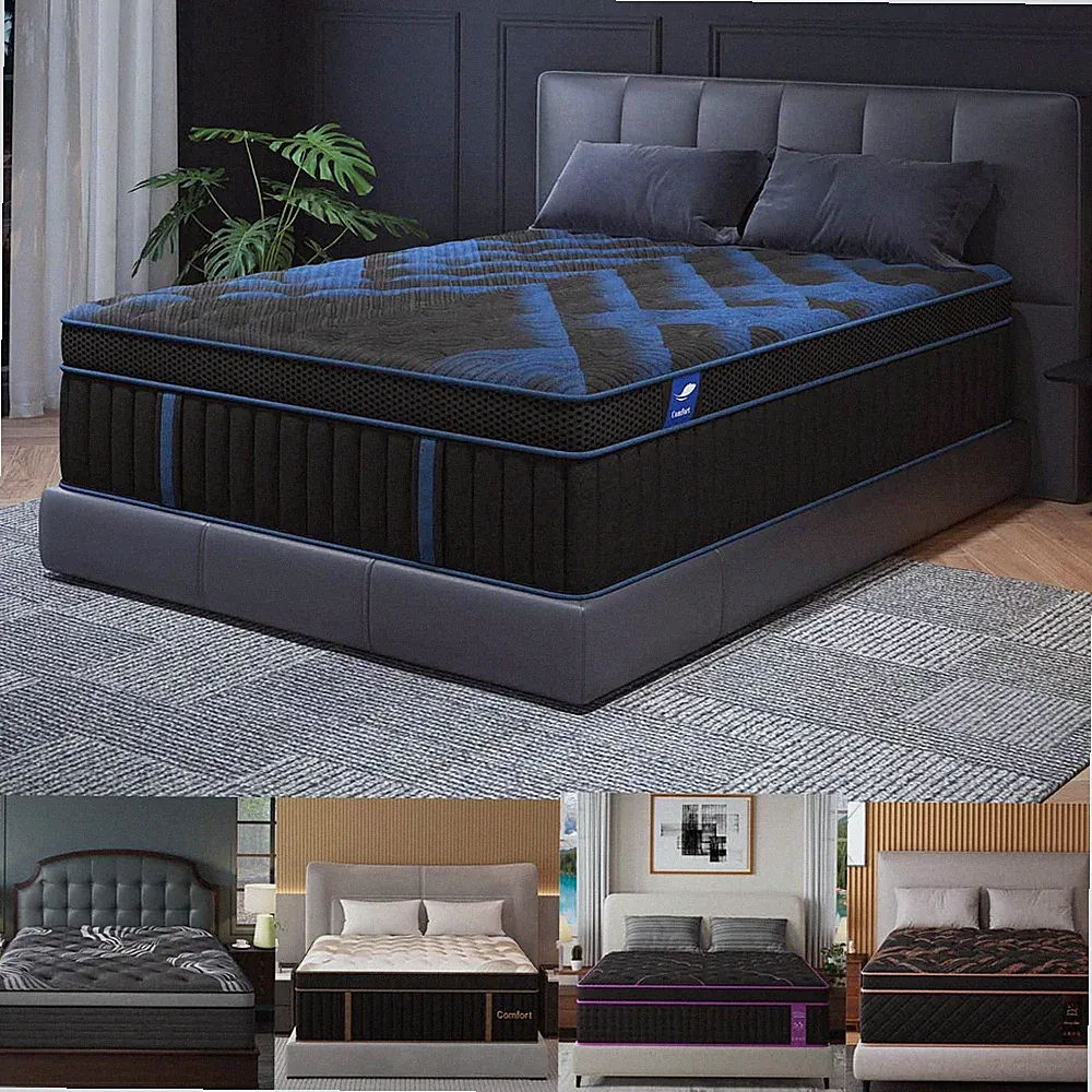 12" 14"Gel Memory Foam Hybrid Spring Mattress Twin Full Queen King Bed in A Box