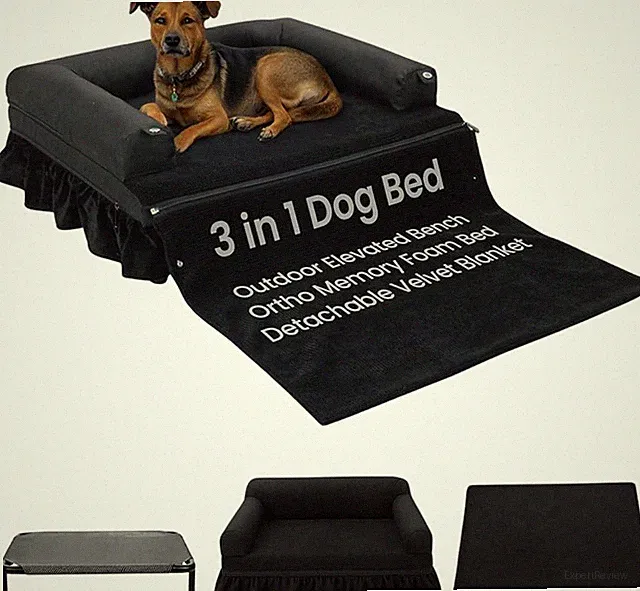 3-in-1 Memory Foam Dog Bed
