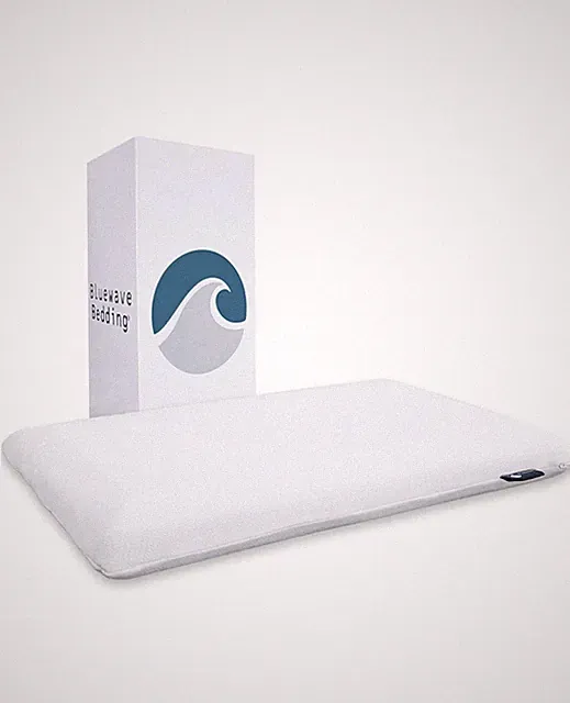 Bluewave Bedding Ultra Slim Gel Memory Foam Pillow (2.75” Height, Standard Size)