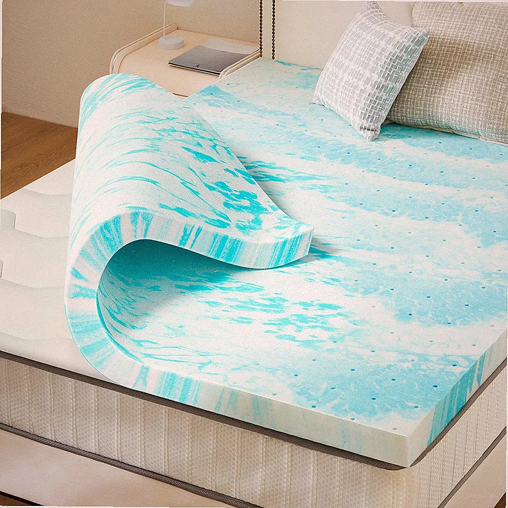 HOMEFLA Memory Foam Mattress Topper Full Size Bed Comfort Body Support