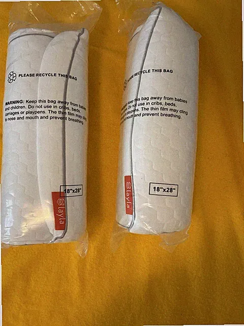Layla Memory Foam Bed Pillows Queen Size 18x28 (Two Brand New) 🎁 Great Comfort