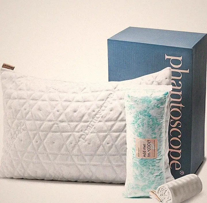 Memory Foam Pillow for Sleeping, Shredded Memory Foam Pillow Cooling Gel for Hot