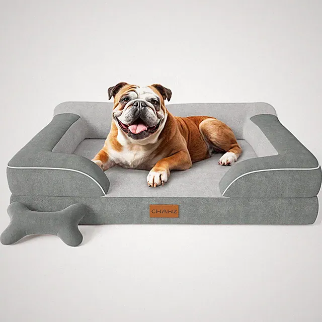 Orthopedic Dog Bed for Large Dogs Cool Gel Memory Foam Pet Couch Sofa Removable