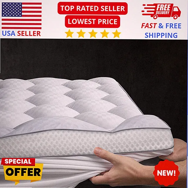 Queen Memory Foam Mattress Topper 3 Inch Ultra Plush Back Pressure Relief