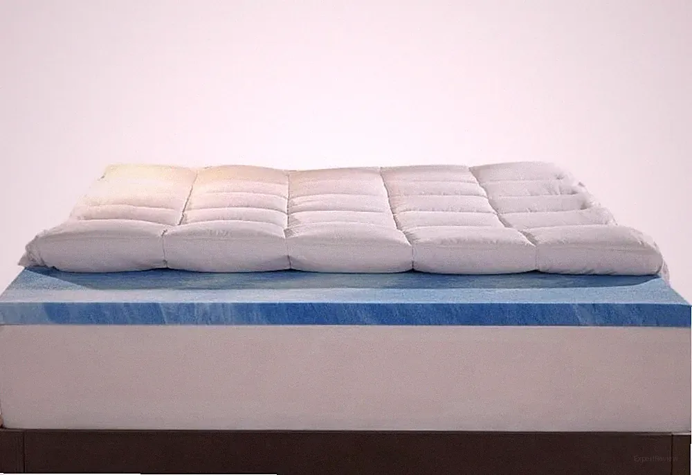 Sleep Innovations Dual Layer 4" Cooling Gel Memory Foam Quilted Topper Queen